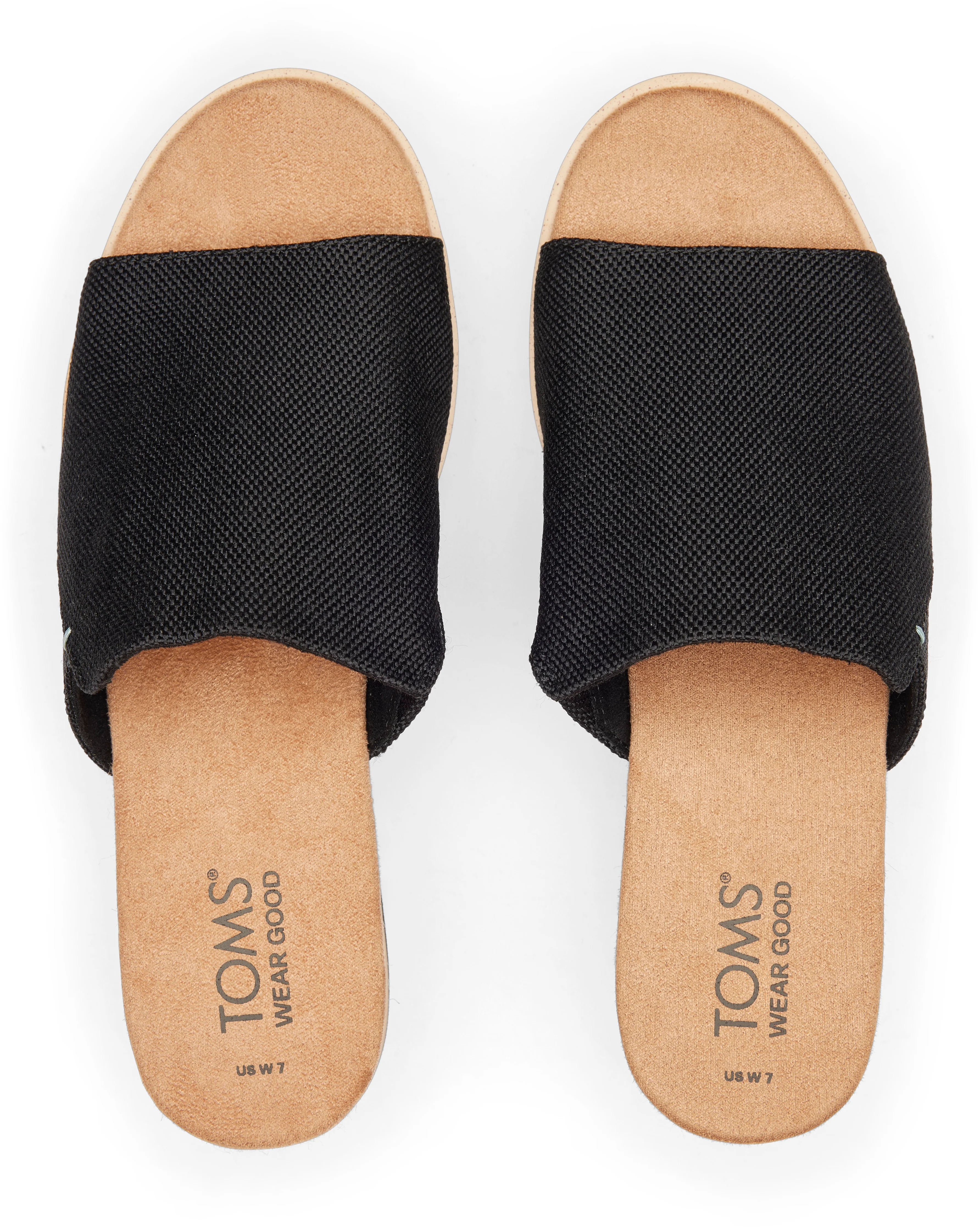 Diana Mule Sandal Wide Fit - Black Canvas - Image 5